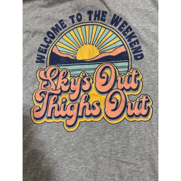 Chubbies “Sky’s Out Thighs Out” Graphic Pocket Tee XL Gray NWT Mens S Sleeve T - Picture 7 of 7